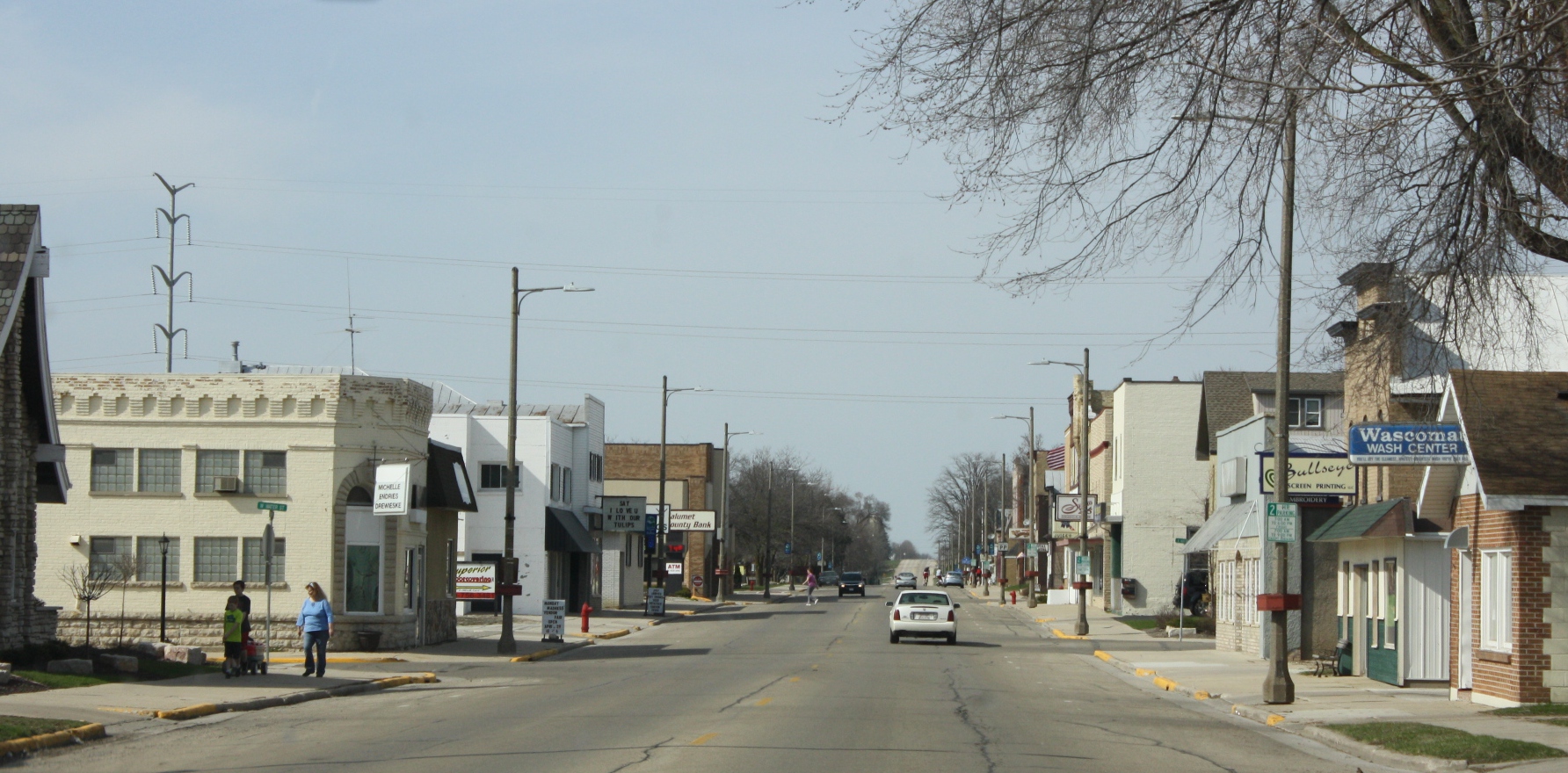Downtown Brillion, Wisconsin looking north along the main street