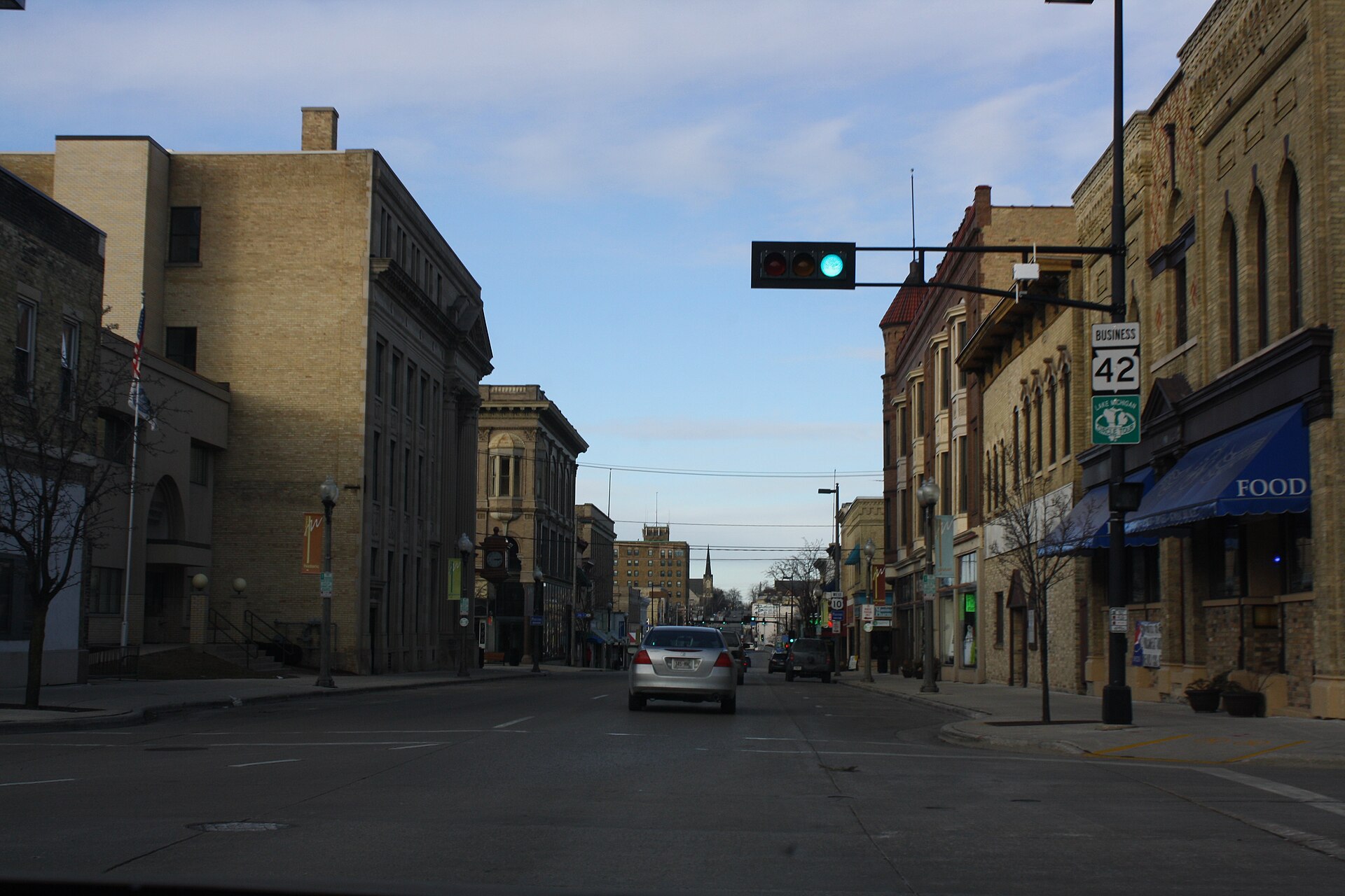 Downtown Manitowoc, Wisconsin along South 8th Street