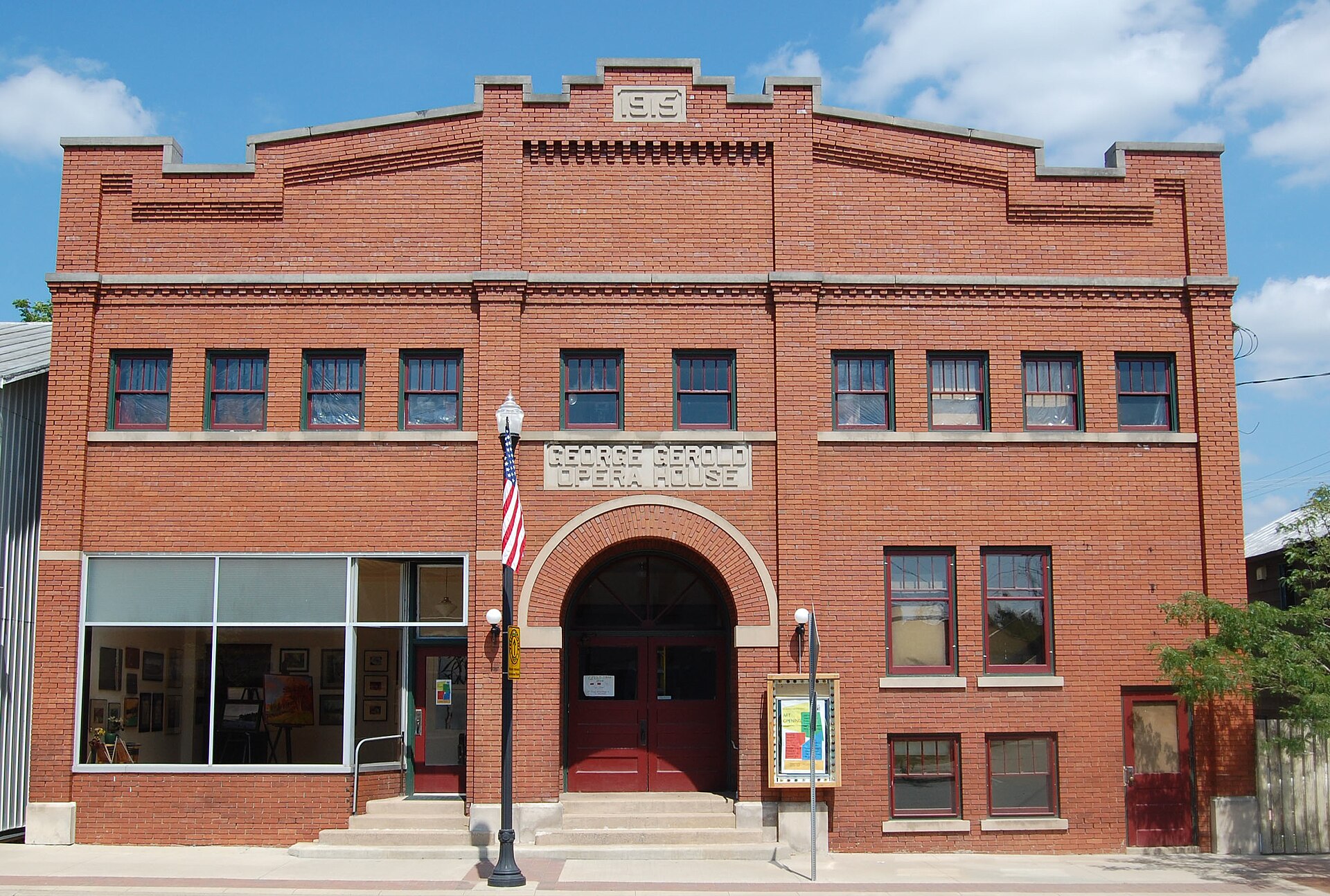 The historic Gerold Opera House in Weyauwega, Wisconsin